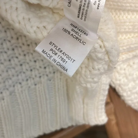 Cream Cable Knit Courchevel Sweater - Picture 2 of 5